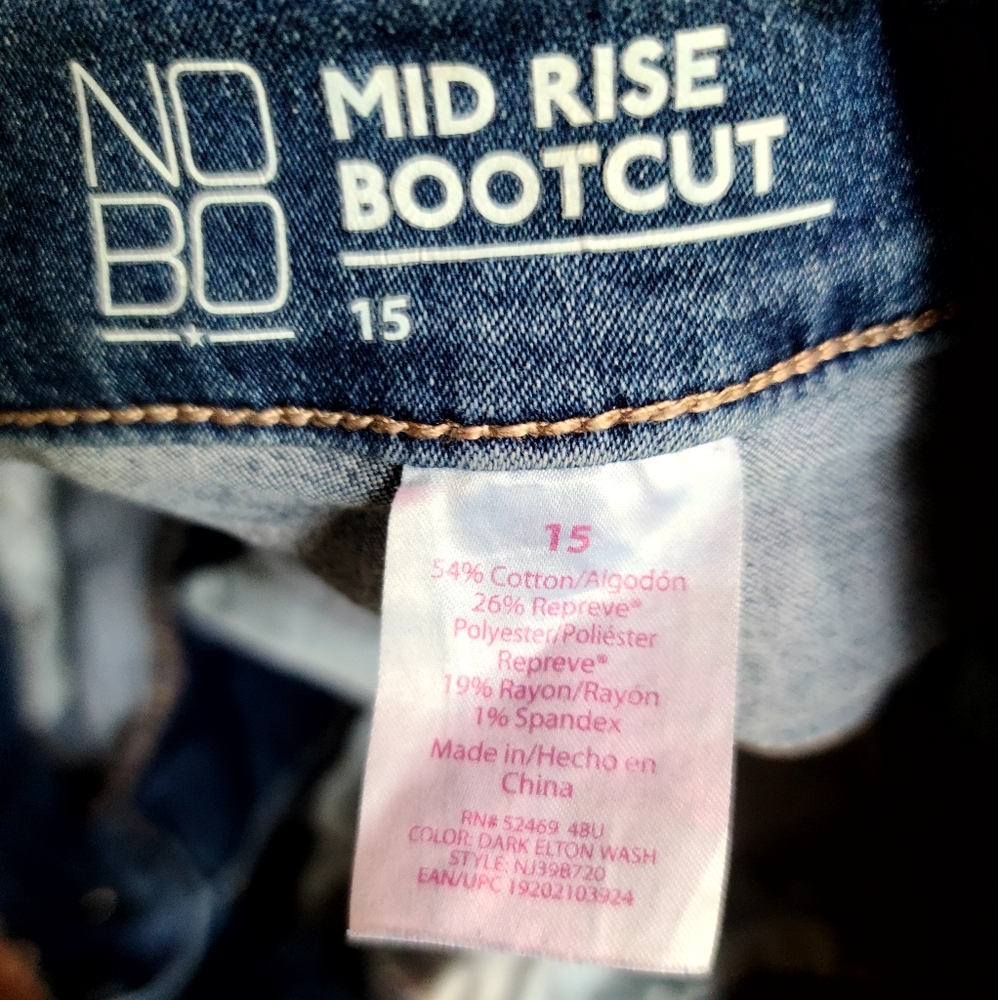 No Boundaries mud rise boot cut jeans sz15 NWT - Picture 4 of 6